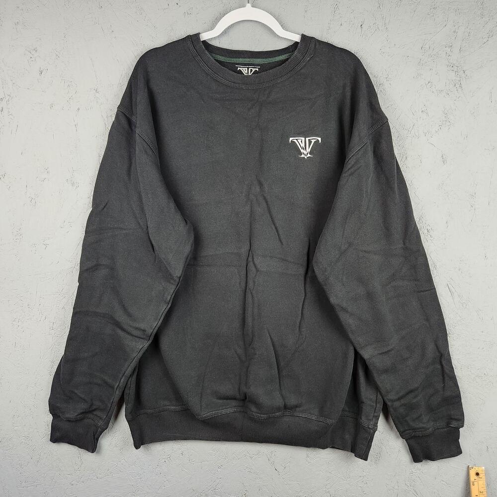 Tunnel Vision Sweatshirt Mens 3XL Black Crewneck Pullover Embroidered Basketball